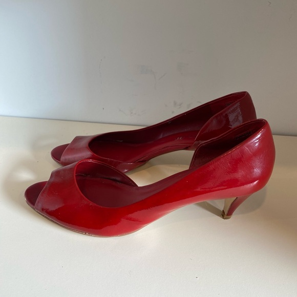 Aldo Red Kitten Heels with Peep Toe size 39 - Picture 7 of 8